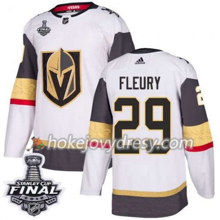 Pánské Hokejový Dres Vegas Golden Knights Marc-Andre Fleury 29 2018 Stanley Cup Final Patch Adidas Bílá Authentic